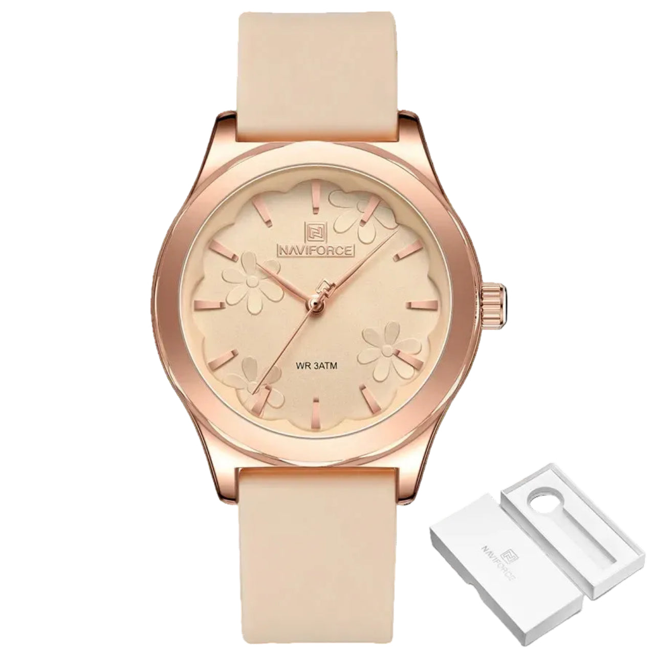 Relógio Feminino NAVIFORCE NF5051 Quartz Silicone 36 mm