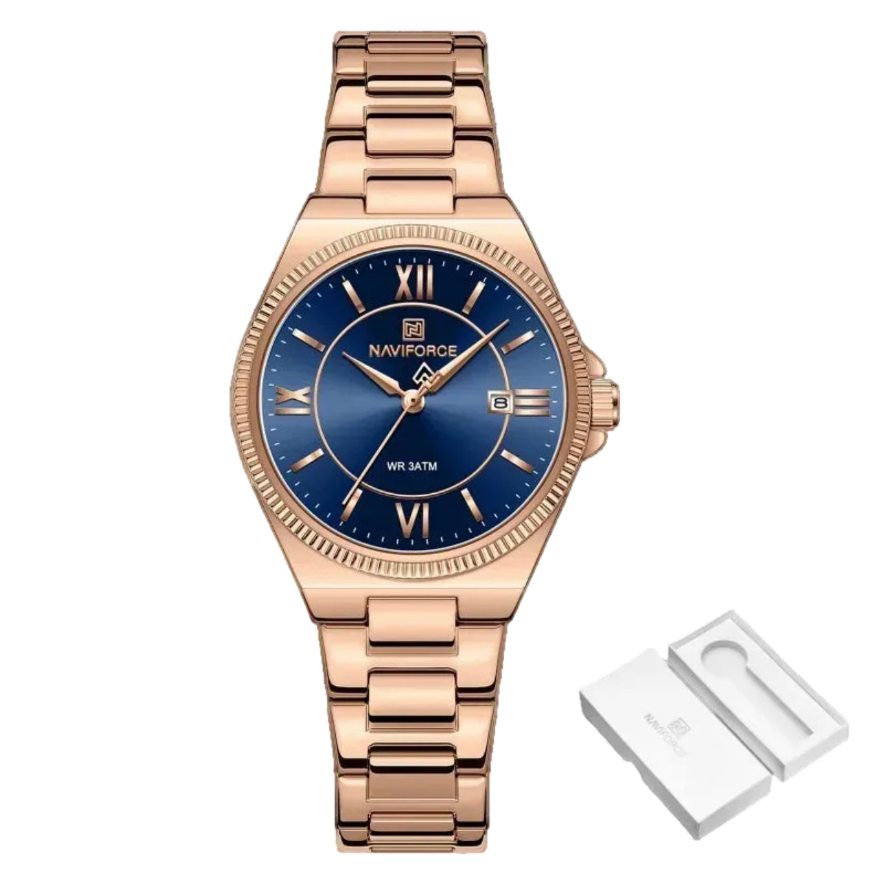 Relógio Feminino NAVIFORCE NF5073 Quartz Aço Inoxidável 32 mm