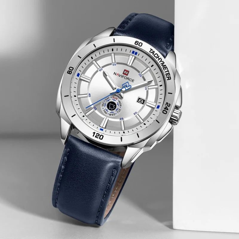 Relógio Masculino Naviforce NF9269 Quartzo Couro Legítimo Esportivo