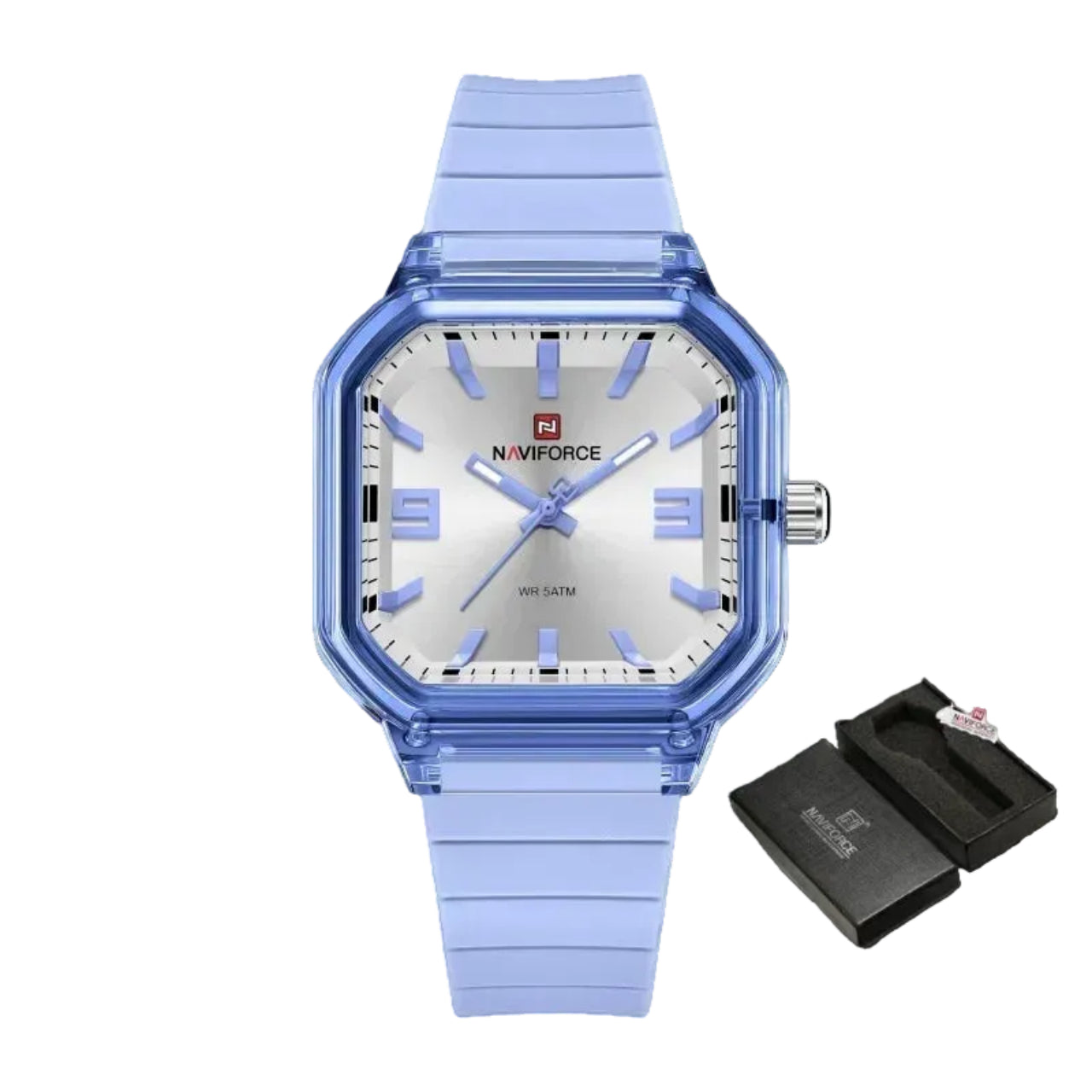 Relógio Feminino NAVIFORCE NF6108 Quartz Silicone 38 mm