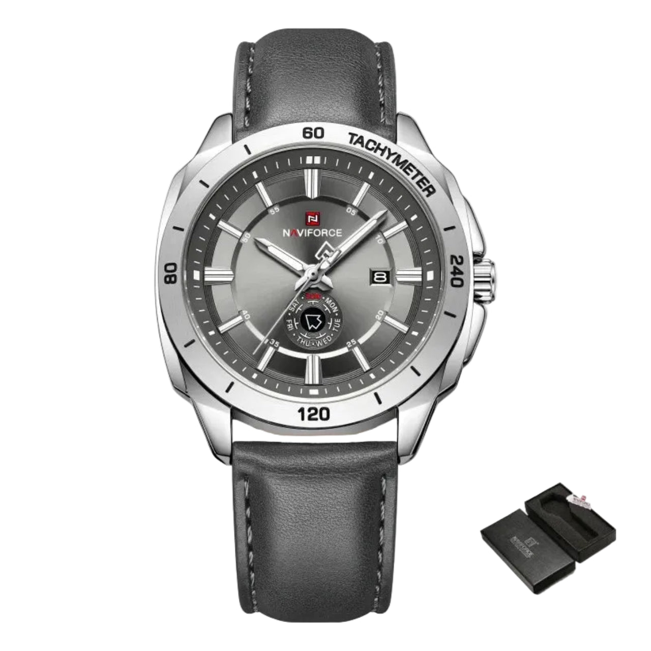 Relógio Masculino Naviforce NF9269 Quartzo Couro Legítimo Esportivo