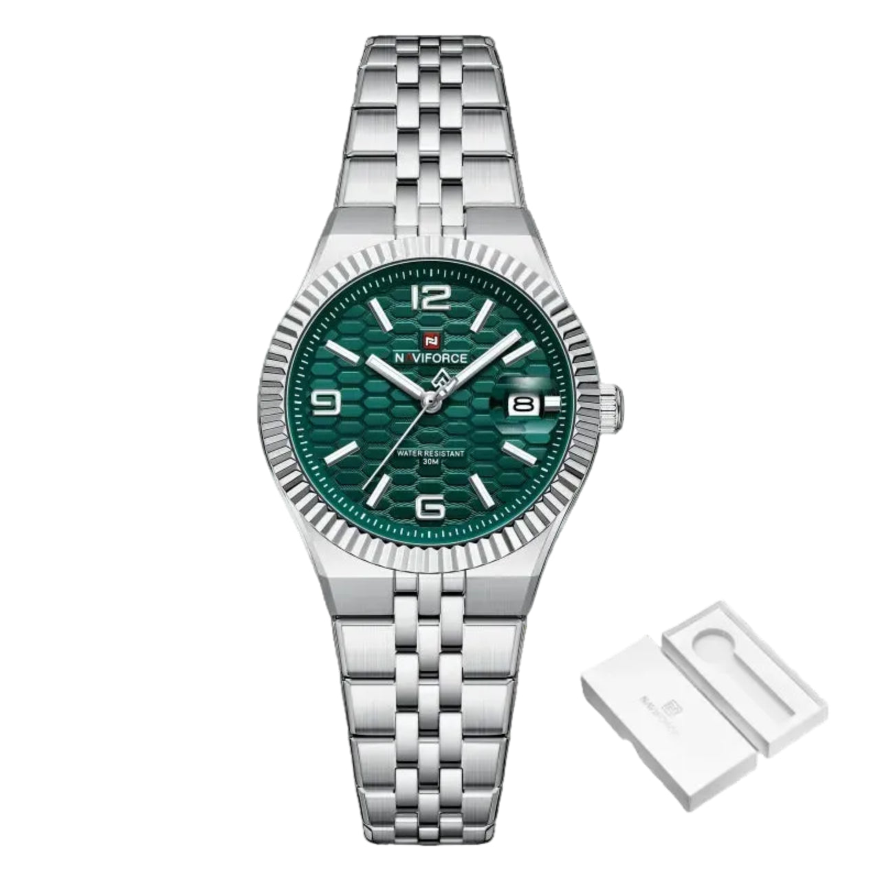 Relógio Feminino Naviforce NF5079 Quartzo Aço Inoxidável Romântico