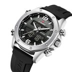 Relógio Masculino NAVIFORCE NF9264 Dual Display Silicone 44 mm