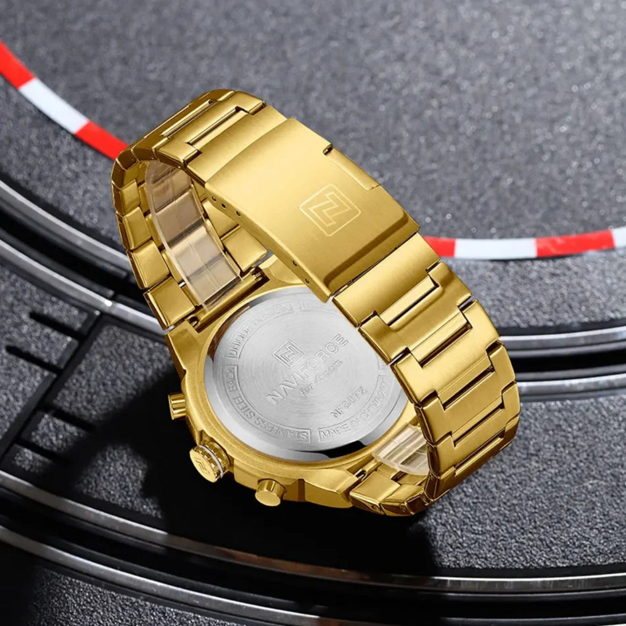 Relógio Masculino NAVIFORCE NF8072 Cronógrafo Quartz Aço Inoxidável 43 mm