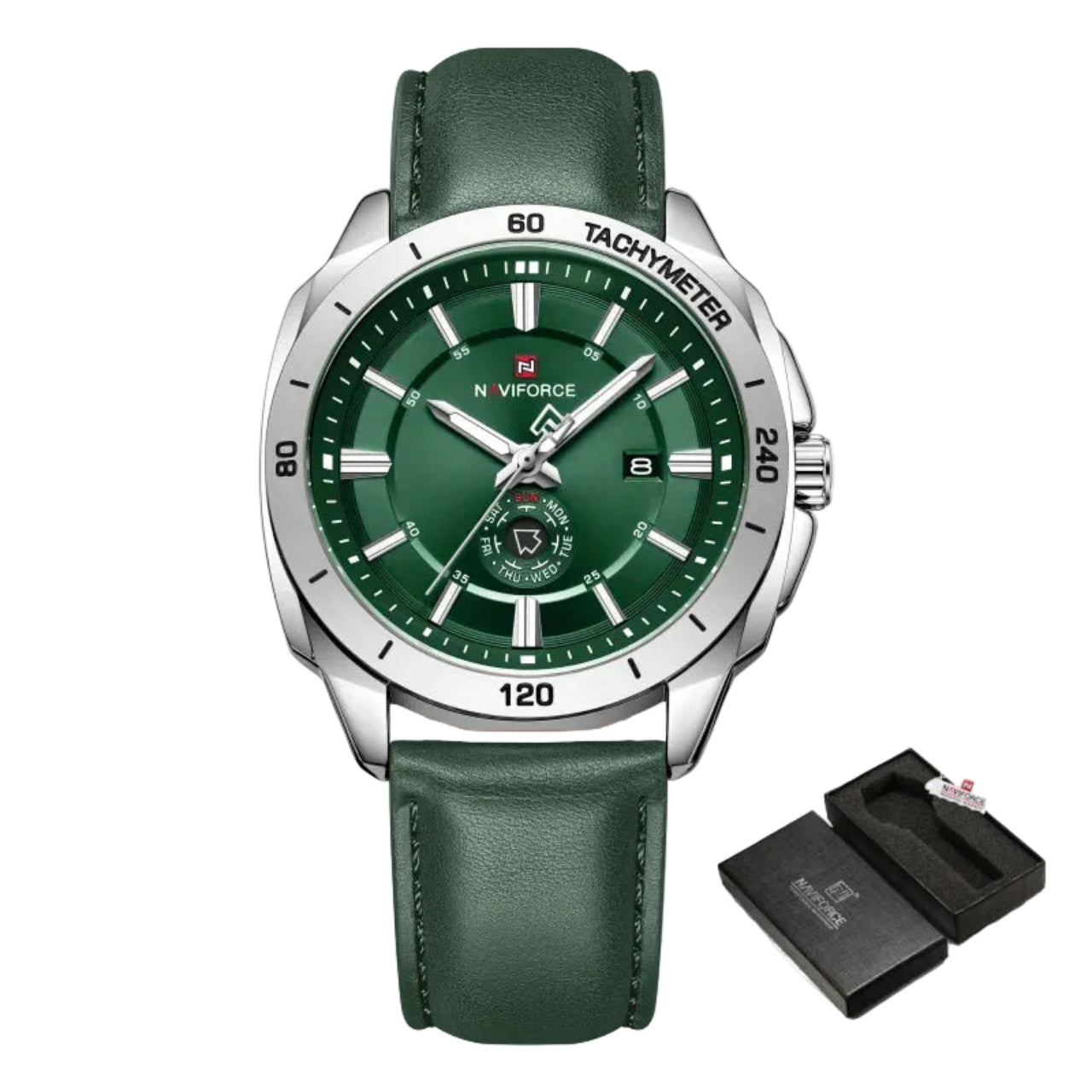 Relógio Masculino NAVIFORCE NF9269 Quartz Couro 43 mm Calendário