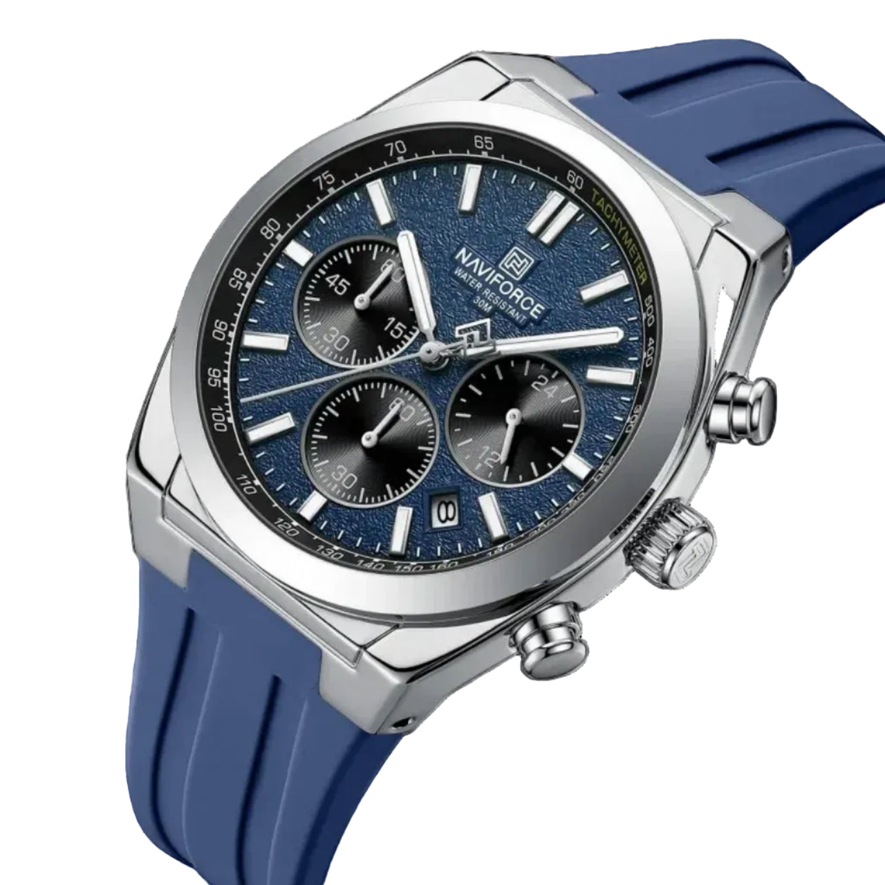 Relógio Masculino Naviforce NF8080 Quartzo Cronógrafo Silicone Esportivo