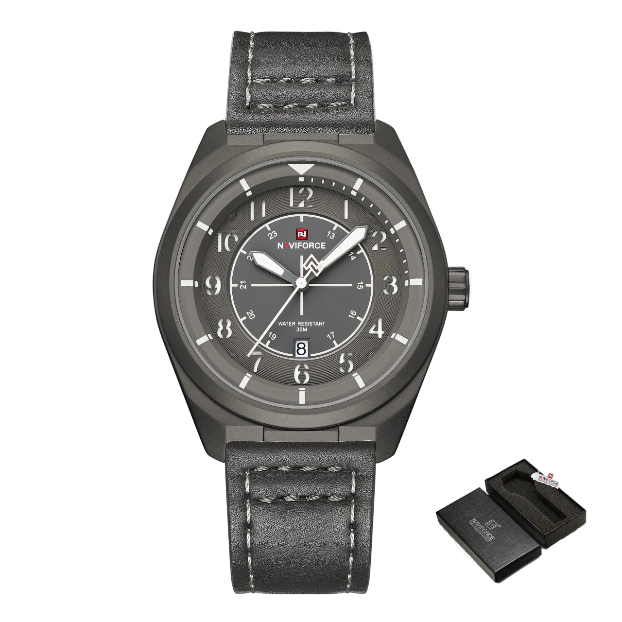 Relógio Masculino Naviforce NF9281L Quartzo Couro Legítimo Luxo