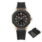 Relógio Feminino NAVIFORCE Quartzo Design Sleek com Pulseira de Silicone  Resiste 50m