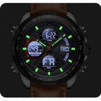 Relógio Masculino Naviforce NF9197L Dual Display Esportivo Luxo