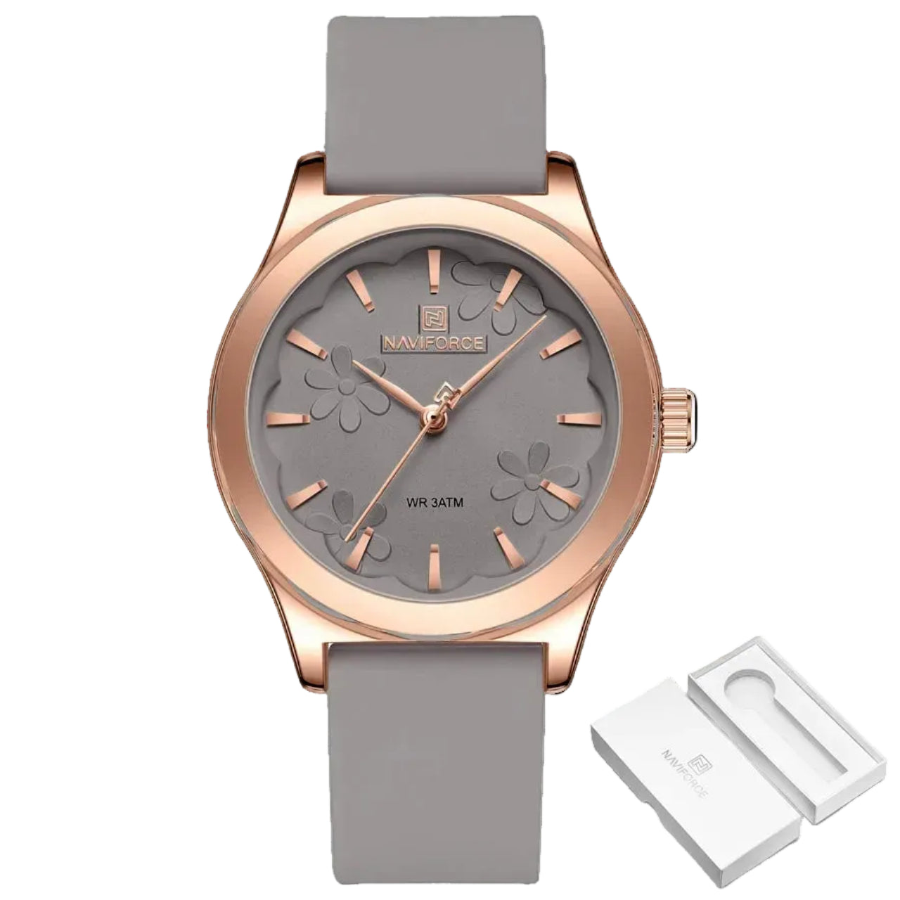 Relógio Feminino NAVIFORCE NF5051 Quartz Silicone 36 mm