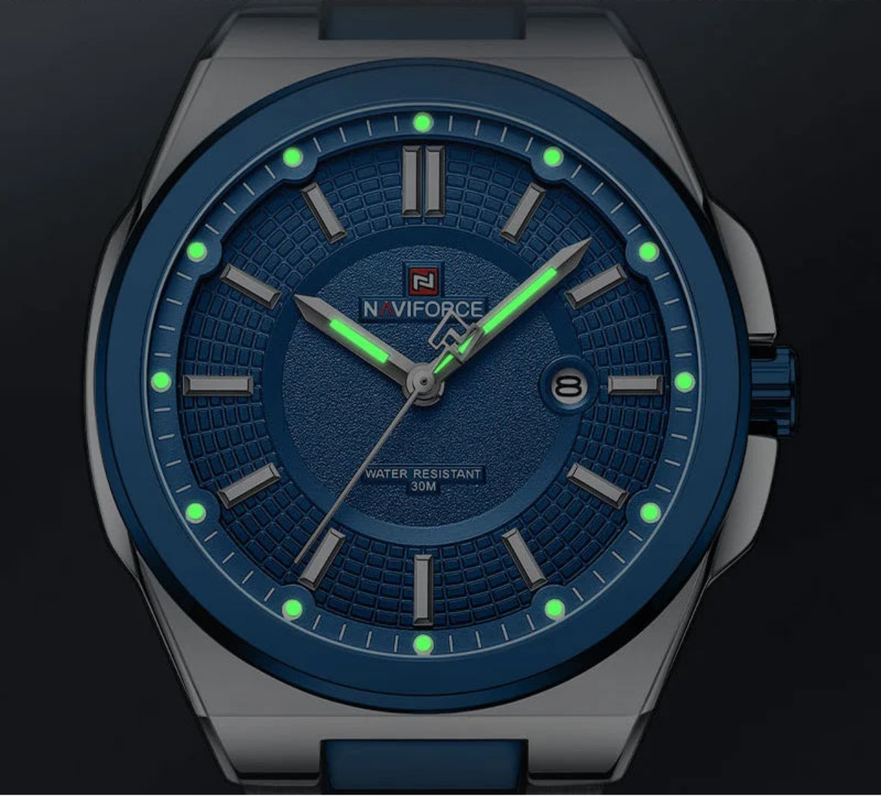 Relógio Masculino NAVIFORCE NF9242 Dual Display Quartz 43 mm Silicone