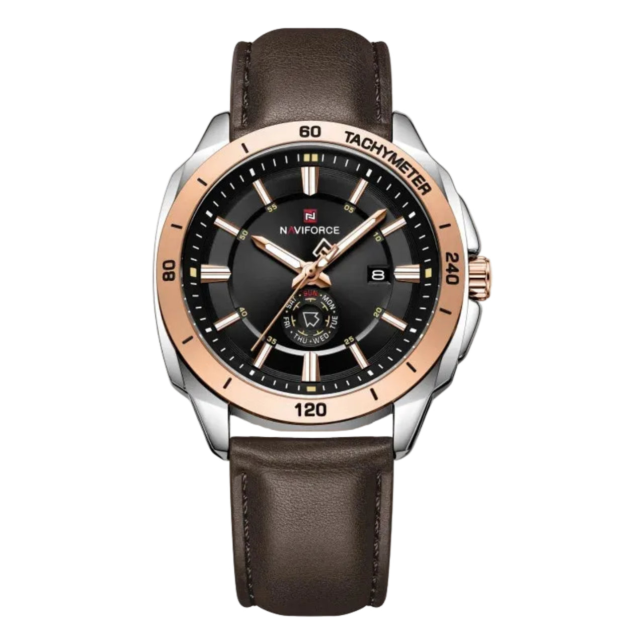 Relógio Masculino Naviforce NF9269 Quartzo Couro Legítimo Esportivo