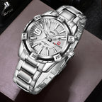 Relógio Masculino NAVIFORCE NF9117S Quartz Aço Inoxidável 46 mm