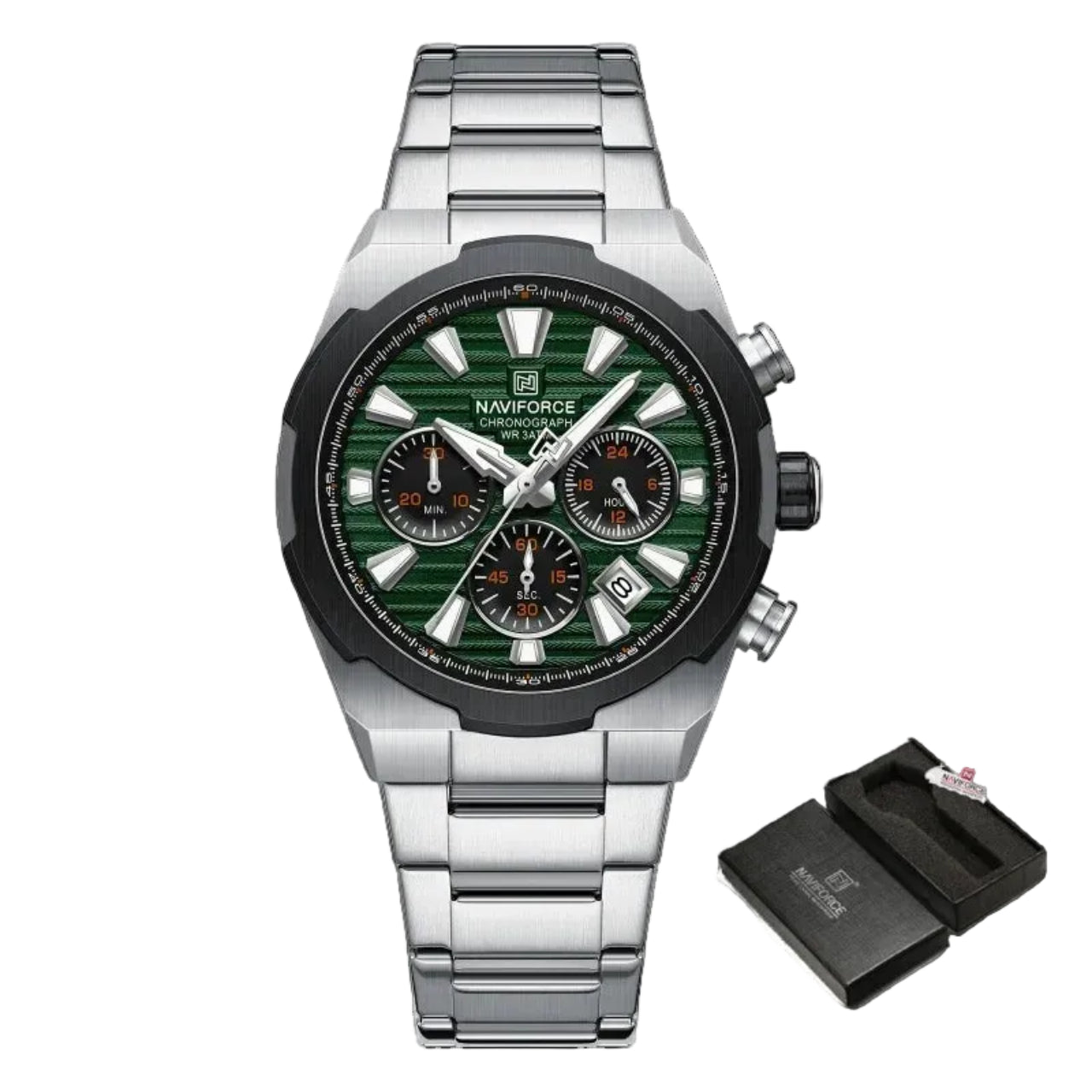 Relógio Masculino NAVIFORCE NF8081 Cronógrafo Quartz Aço 41 mm