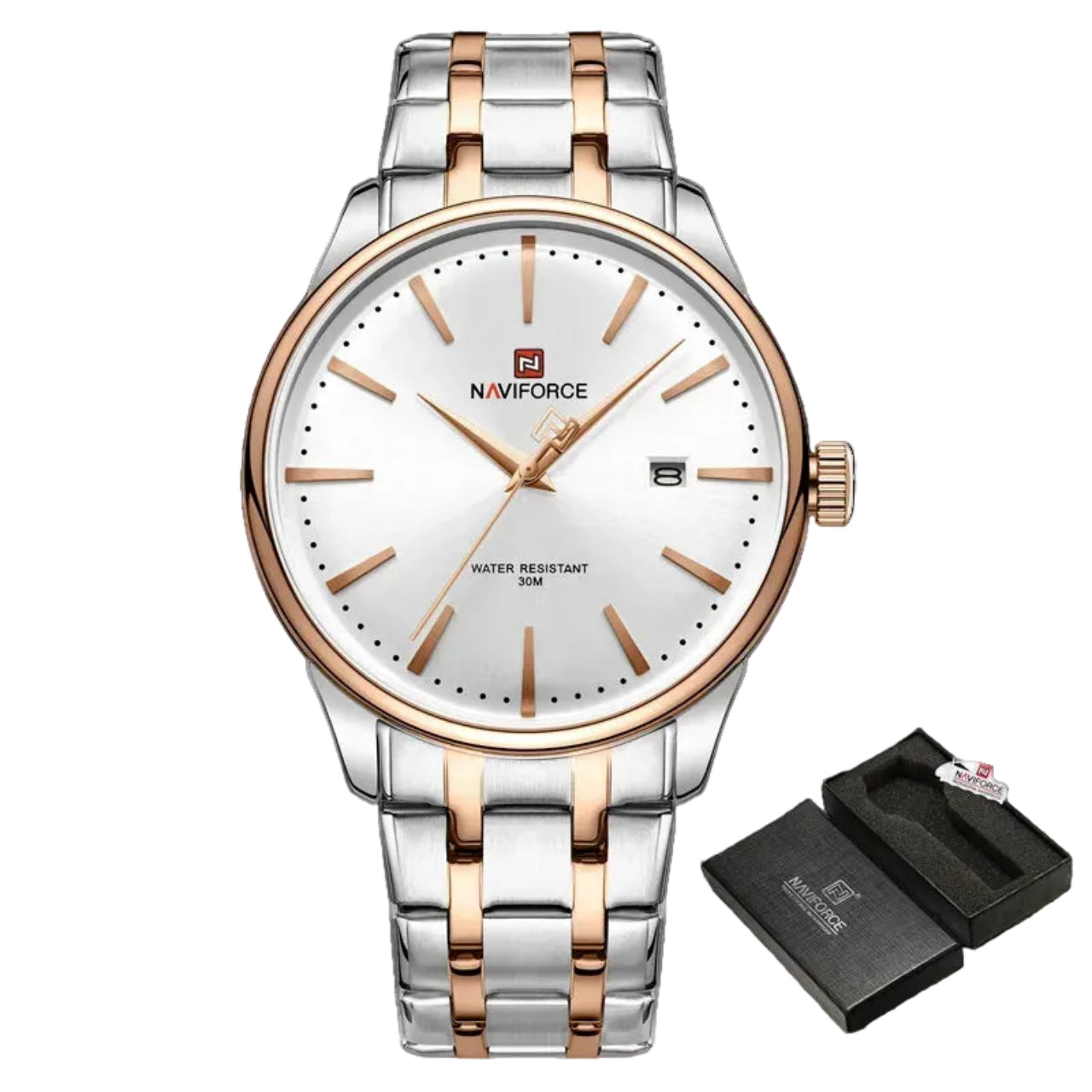 Relógio Masculino NAVIFORCE NF9230 Quartz Aço Inoxidável 42 mm