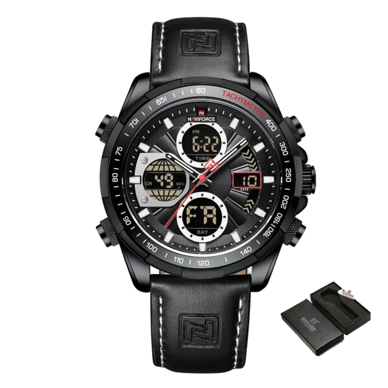 Relógio Masculino Naviforce NF9197L Dual Display Esportivo Luxo