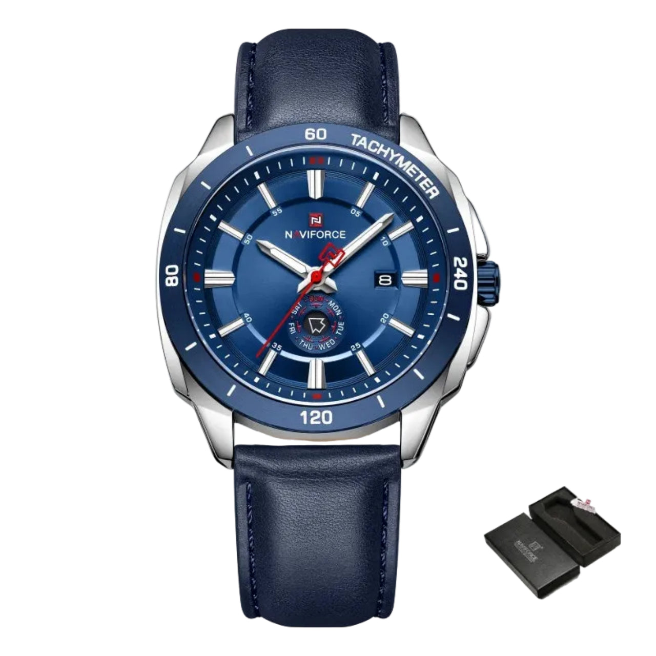 Relógio Masculino Naviforce NF9269 Quartzo Couro Legítimo Esportivo