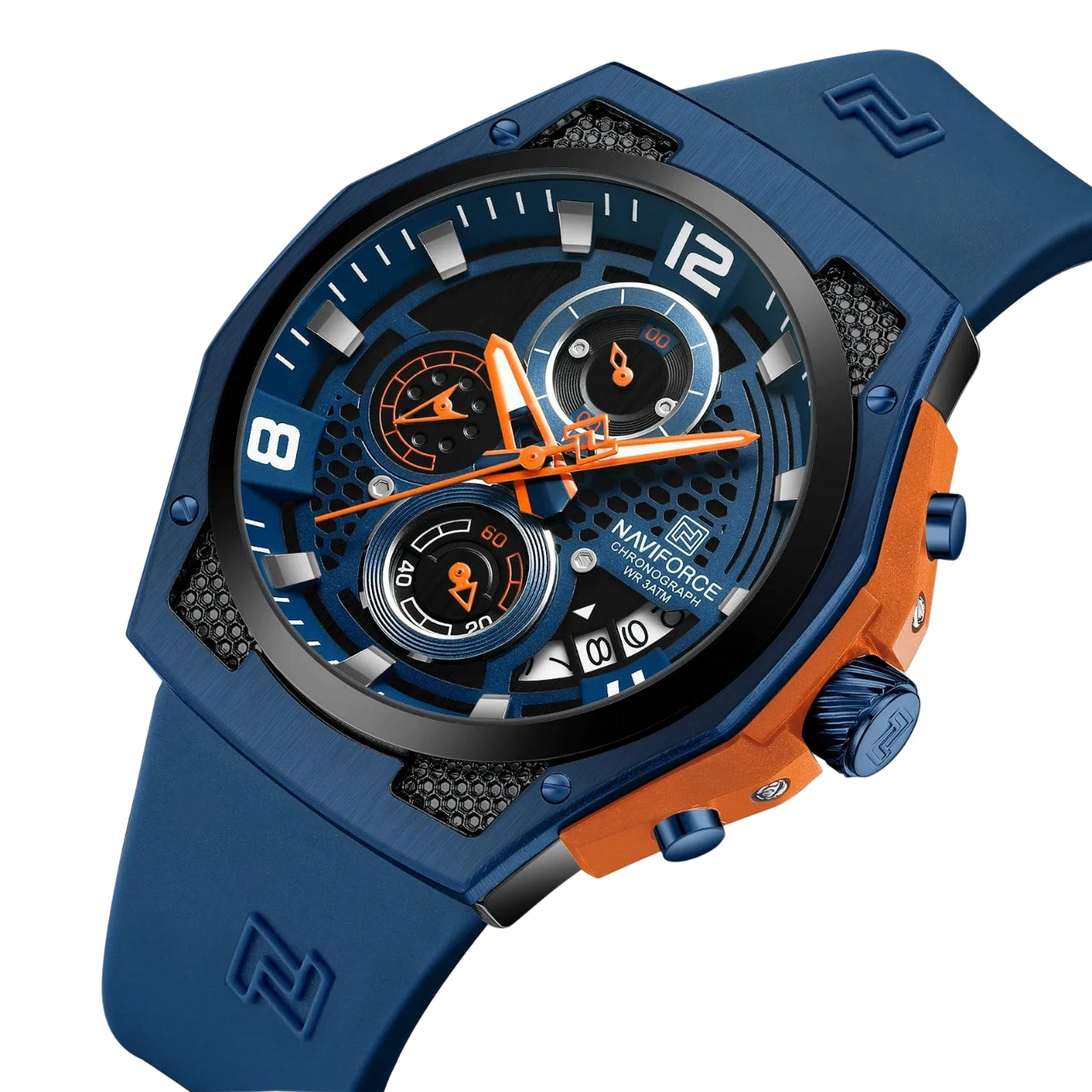 Relógio Masculino Naviforce NF8049 Quartzo Cronógrafo Aço Inoxidável