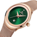 Relógio Feminino Naviforce NF5004 Quartzo Luxo Ouro Rosa Ultra Fino